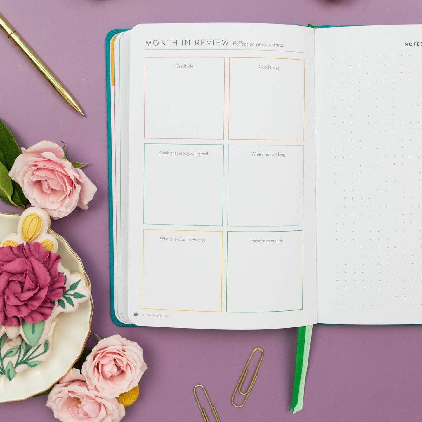 90-Day PowerSheets® Goal Planner | Weekly Undated (Ivy)