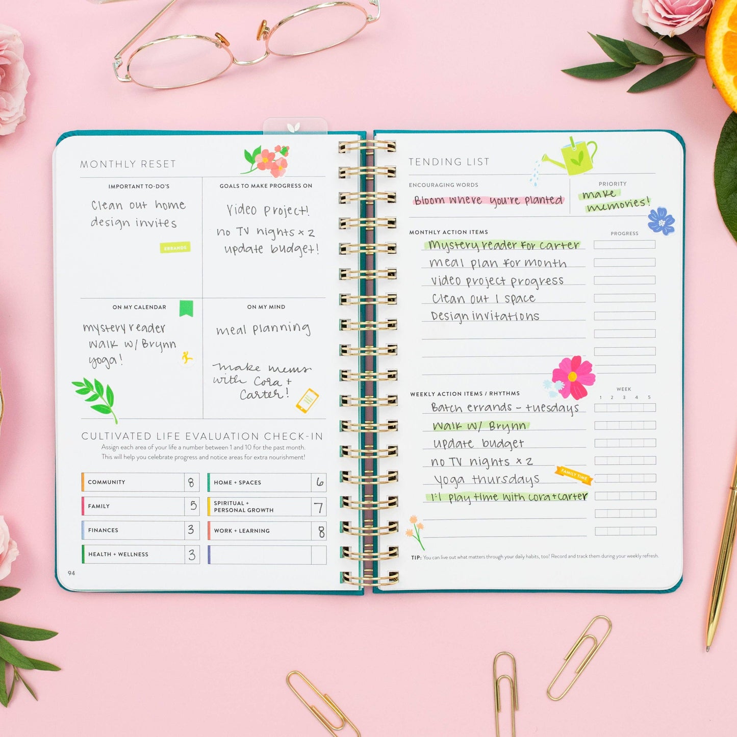 Fresh Start Daily Goal Planner® | Undated (Lavender Casebound)