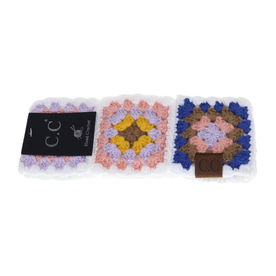 Fuzzy Lined Multi-Color Crochet Fashion Headband for Women