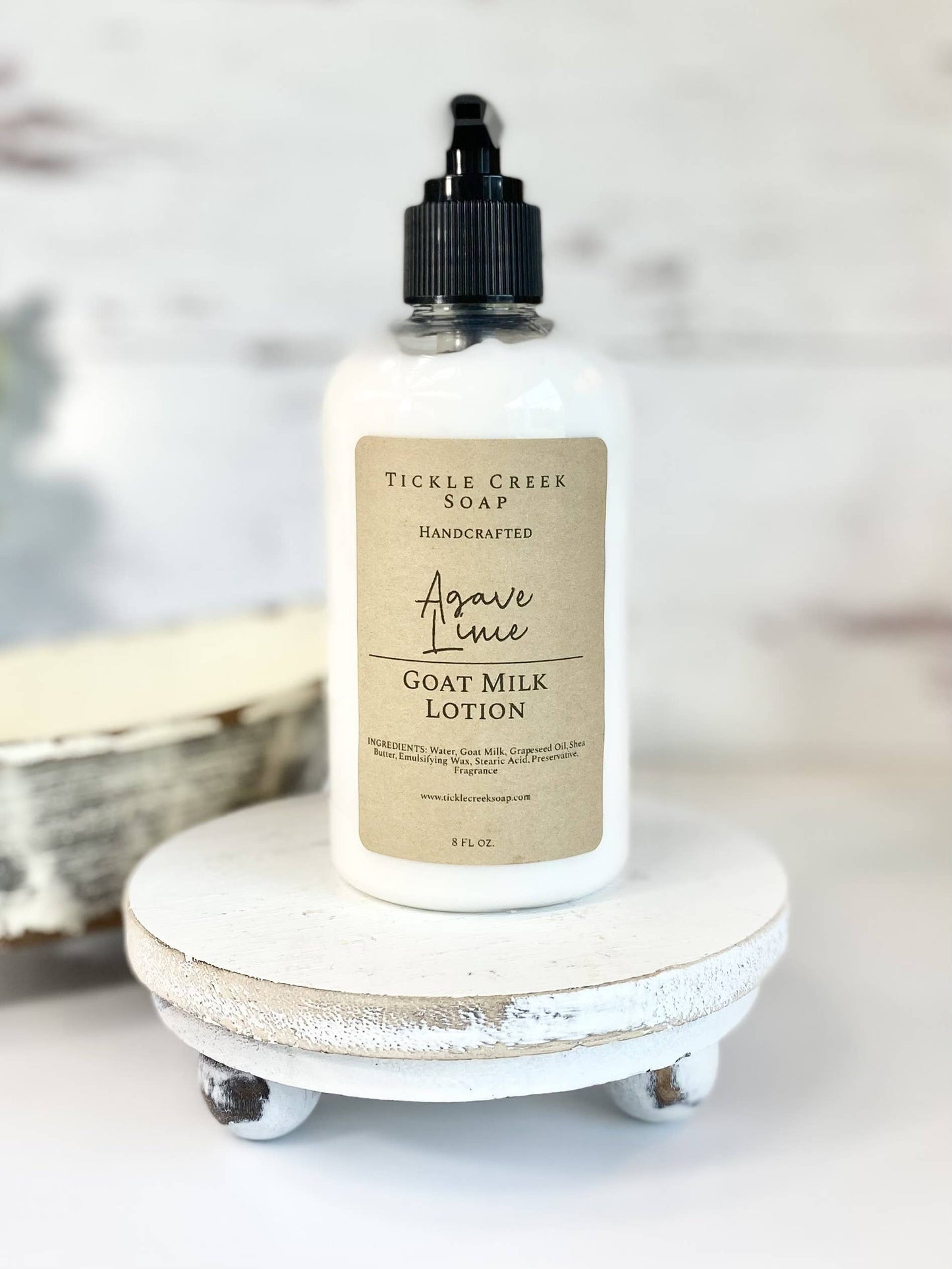 Goat Milk Lotion in Pump: Oatmeal & Honey, Lavender, Beach Bum, Agave Lime and Love Spell