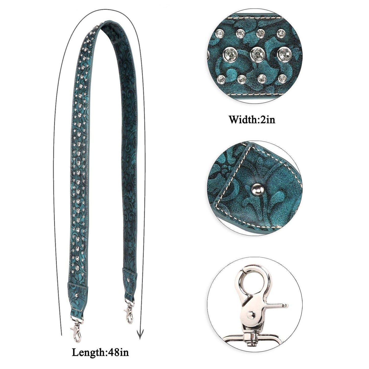 PST-1005 Montana West Western Bling Bling Guitar Style Crossbody Strap