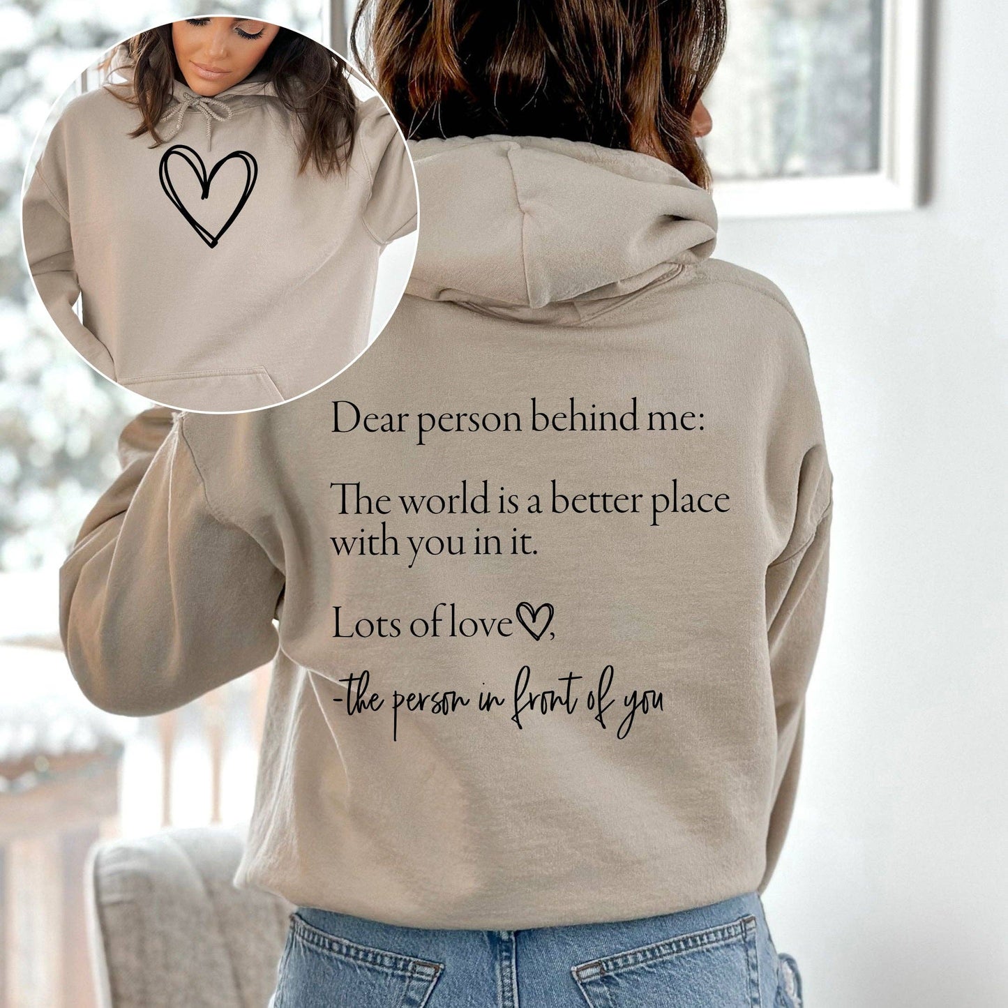 Dear Person Behind Me, Heart, Positivity, Kindness, Mental H: Ash / Medium