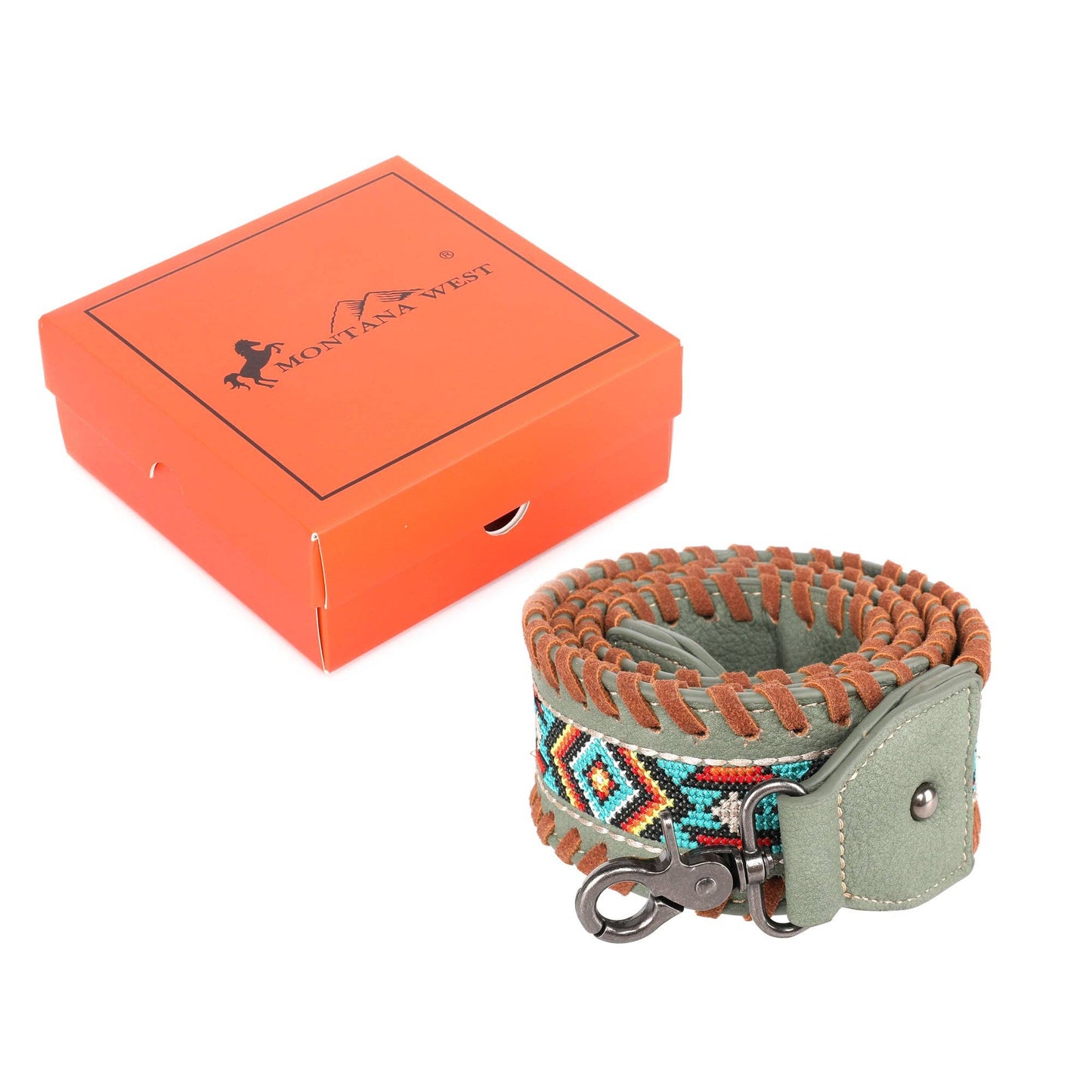 PST-1013 Montana West Western Guitar Style Embroidered Aztec Crossbody Strap