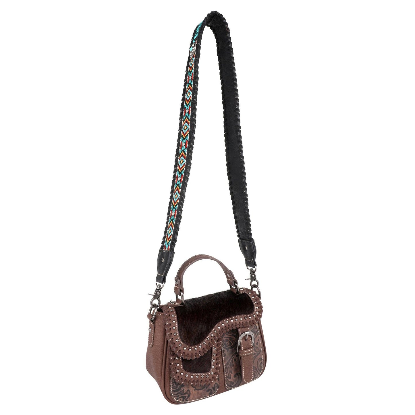 PST-1013 Montana West Western Guitar Style Embroidered Aztec Crossbody Strap