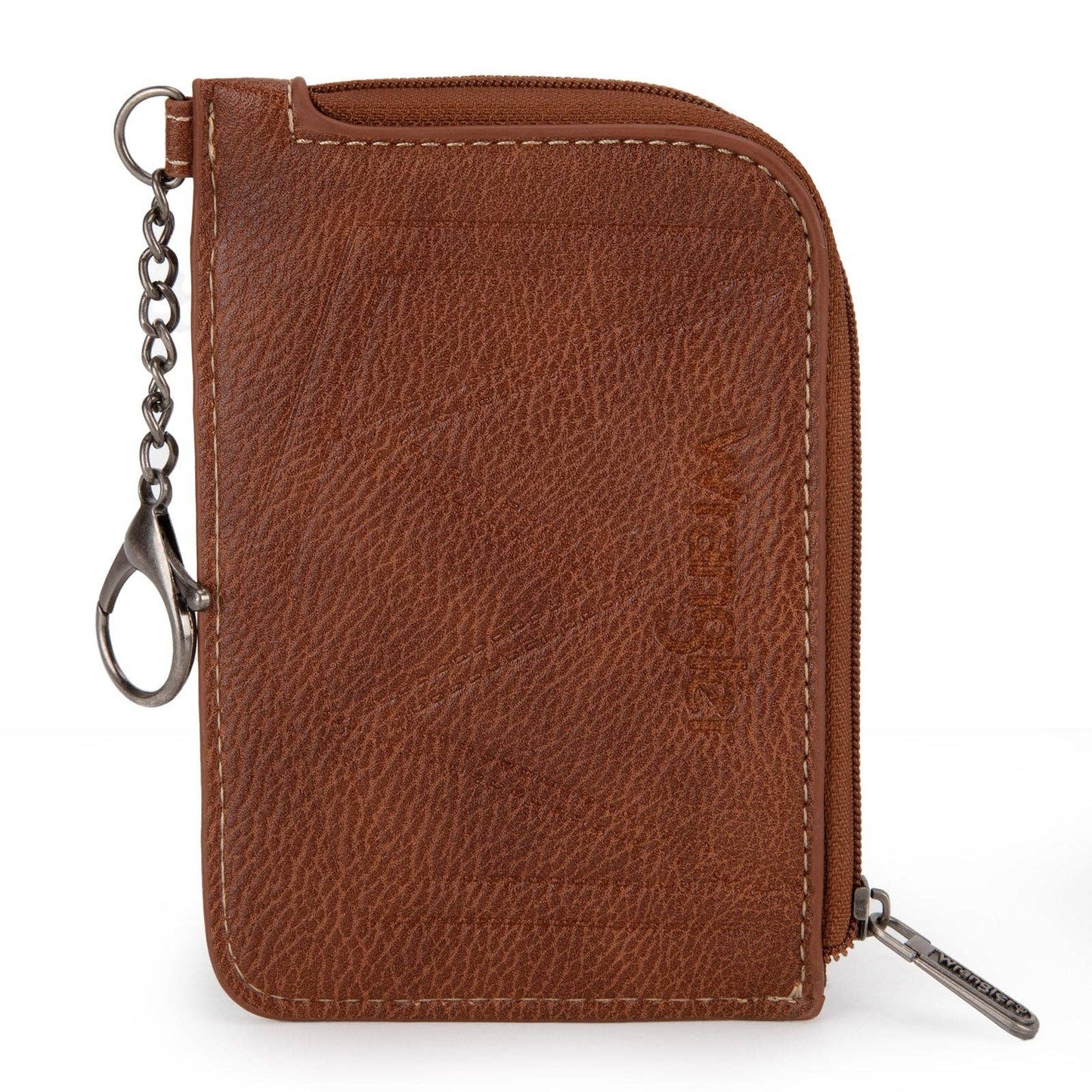 WG2203-W005 Wrangler Southwestern Art Print Mini Zip Card Case -Tan