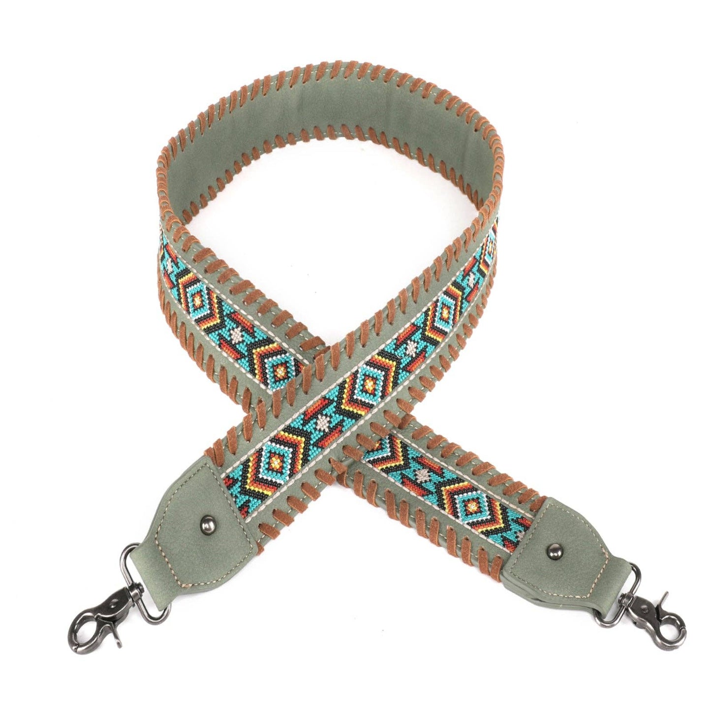 PST-1013 Montana West Western Guitar Style Embroidered Aztec Crossbody Strap