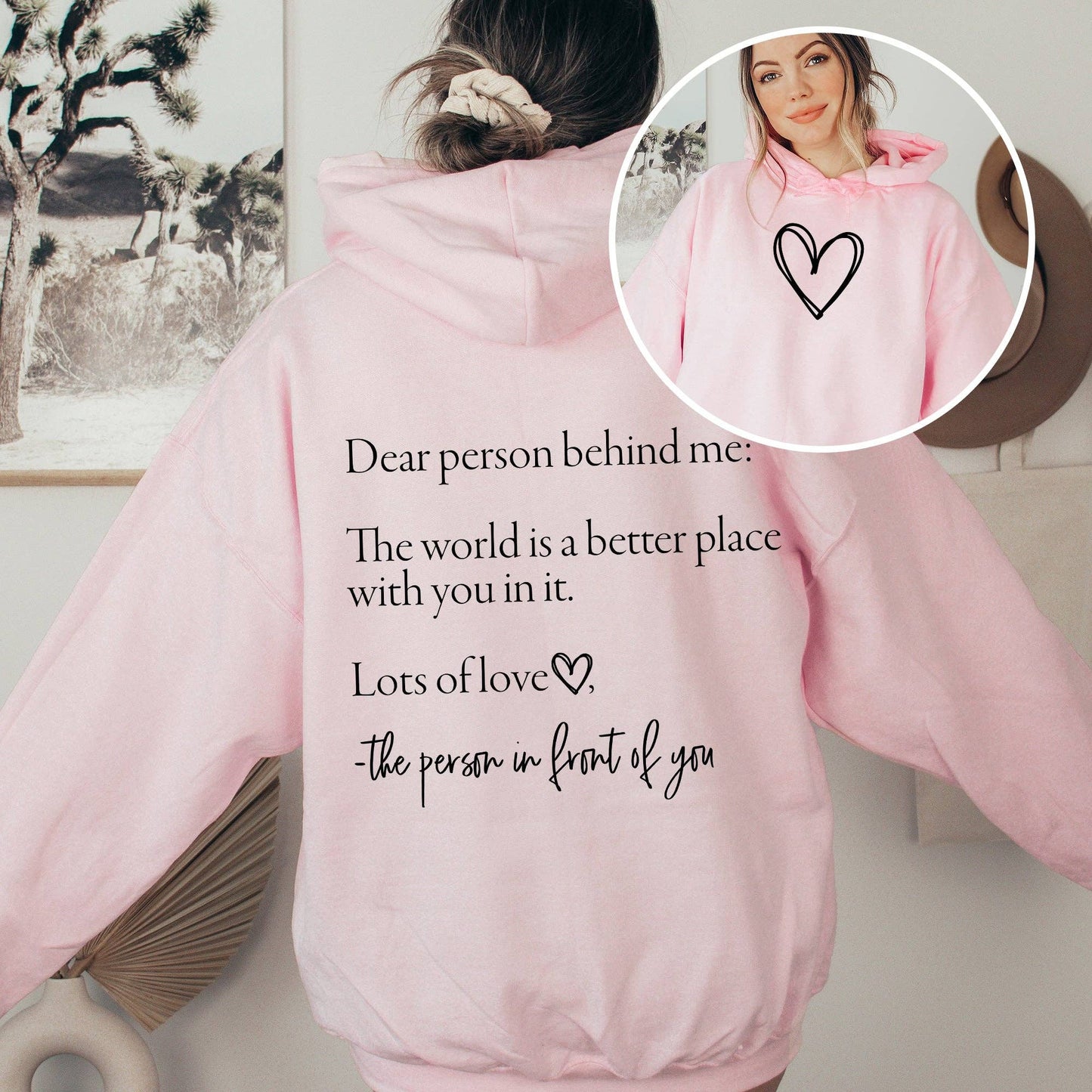 Dear Person Behind Me, Heart, Positivity, Kindness, Mental H: Ash / Medium