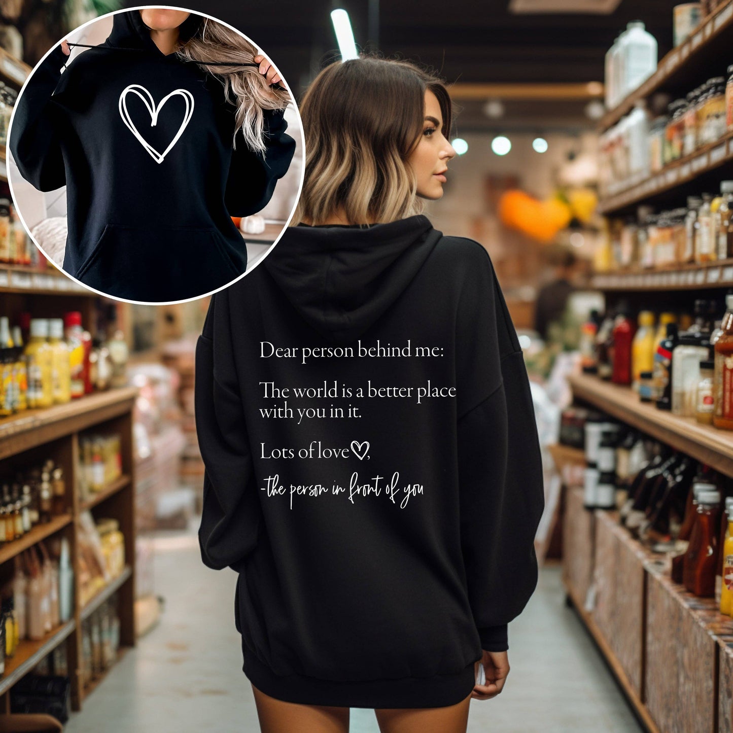 Dear Person Behind Me, Heart, Positivity, Kindness, Mental H: Ash / Medium