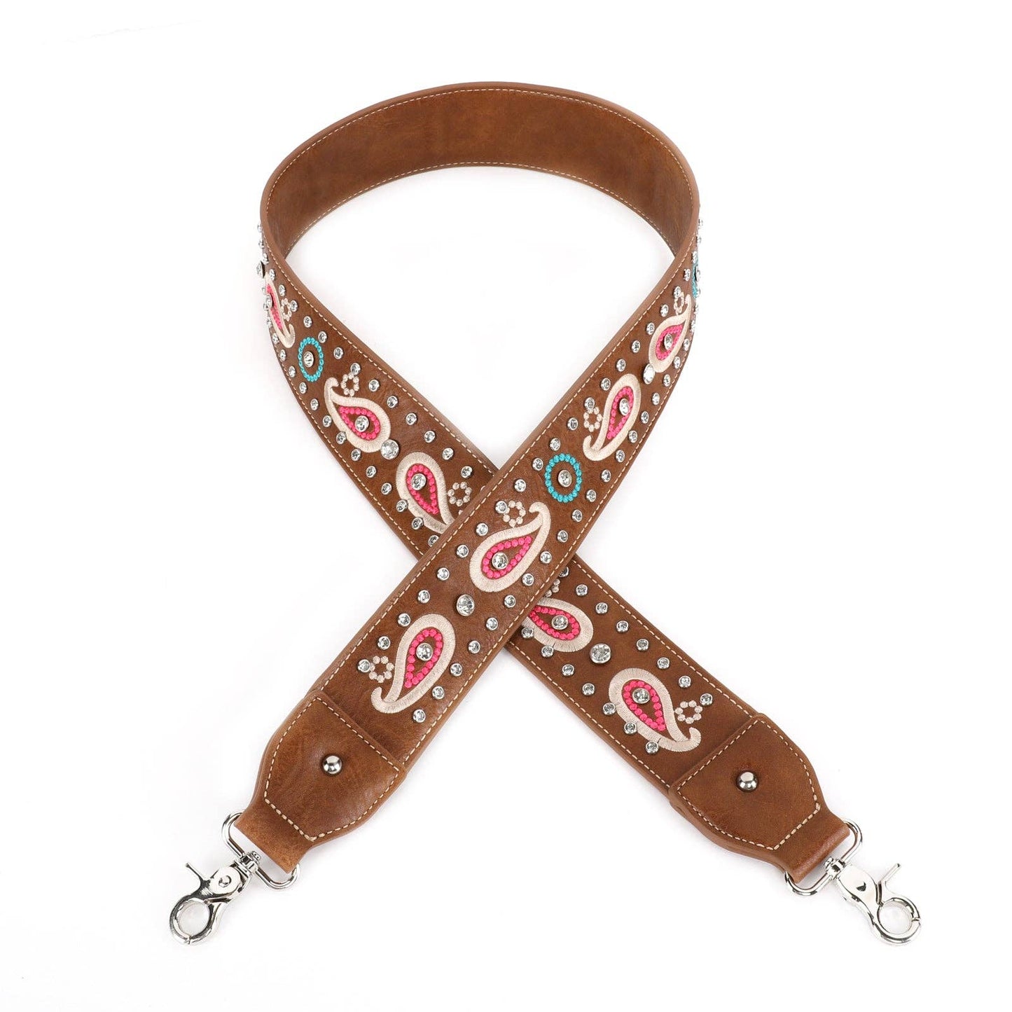 PST-1014 Montana West Western Guitar Style Paisley Crossbody Strap