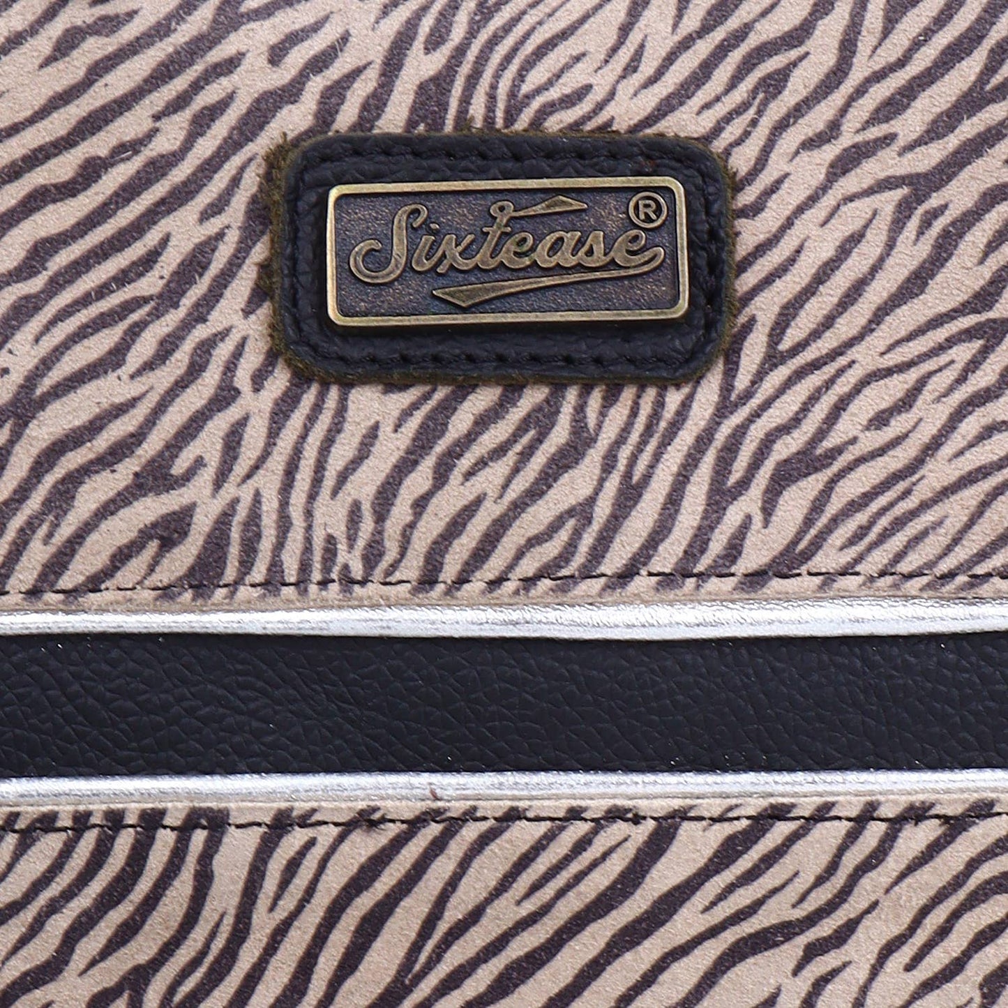 Leather Suede Women Wrislet - Black White Zebra Print