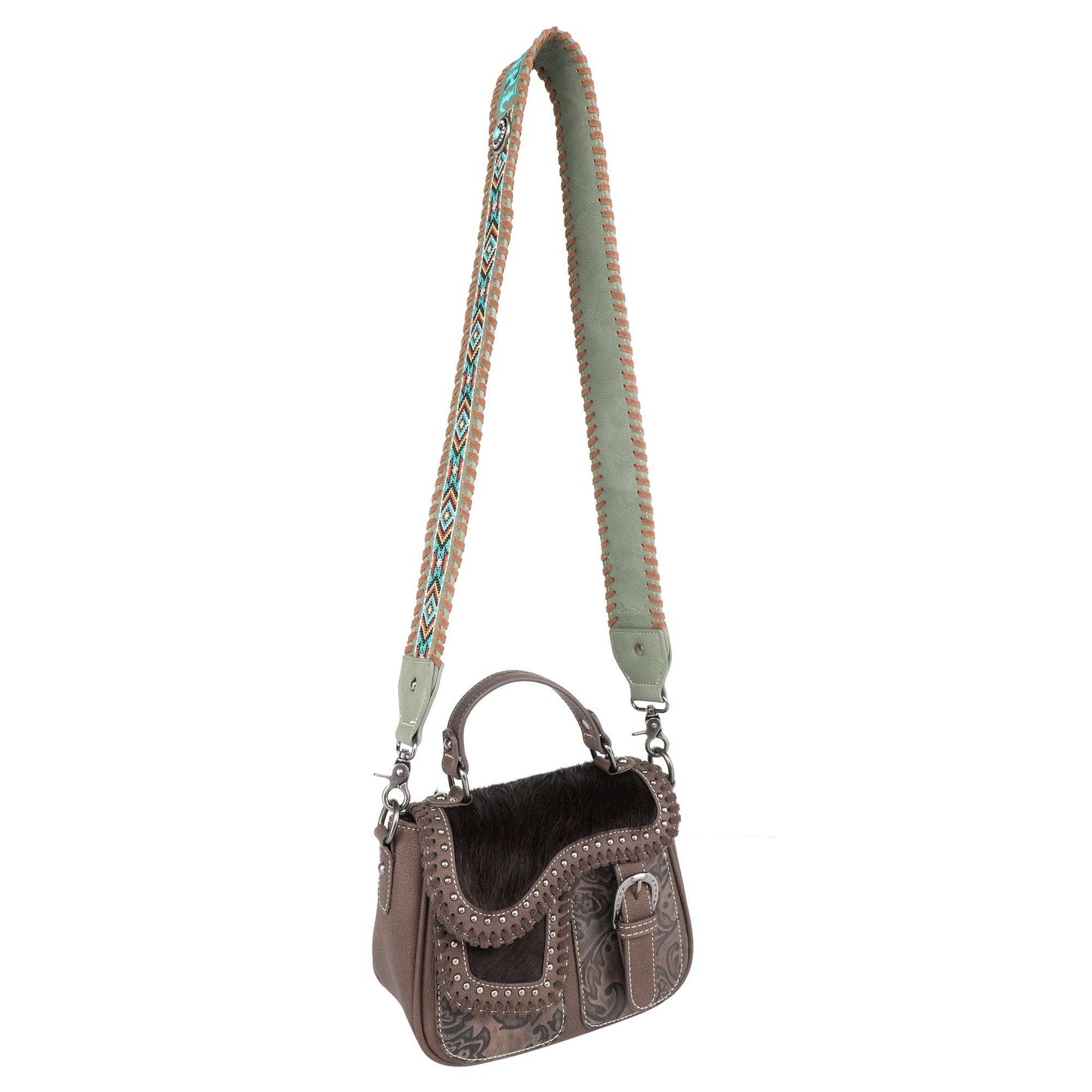PST-1013 Montana West Western Guitar Style Embroidered Aztec Crossbody Strap