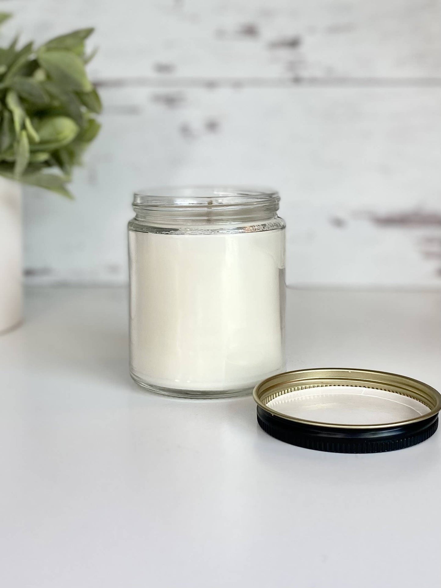 Happy Birthday 7 oz. Clear Glass Jar Coconut Apricot Candle