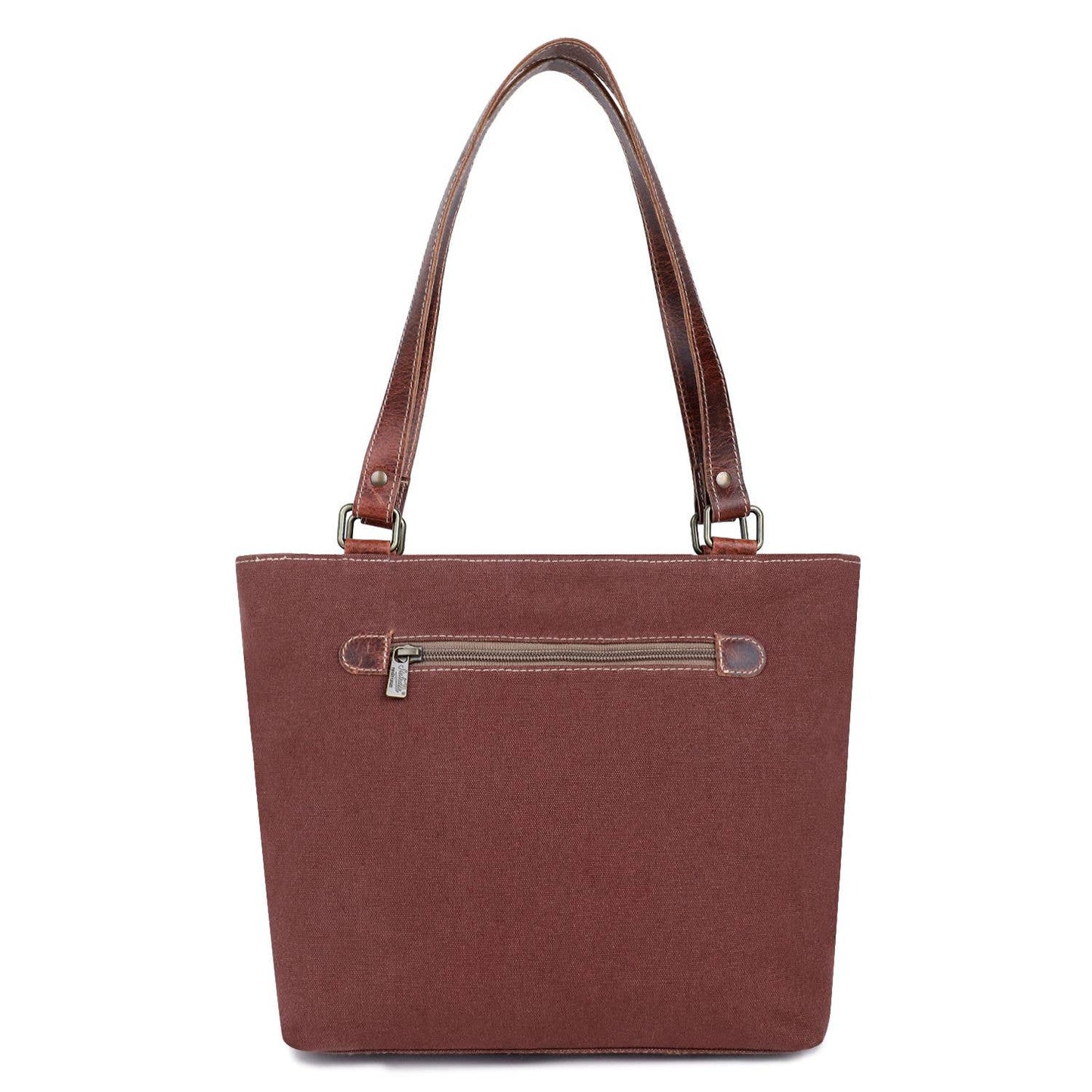 Canvas & Leather Women's Crossbody Bag - Linen/Cordovan