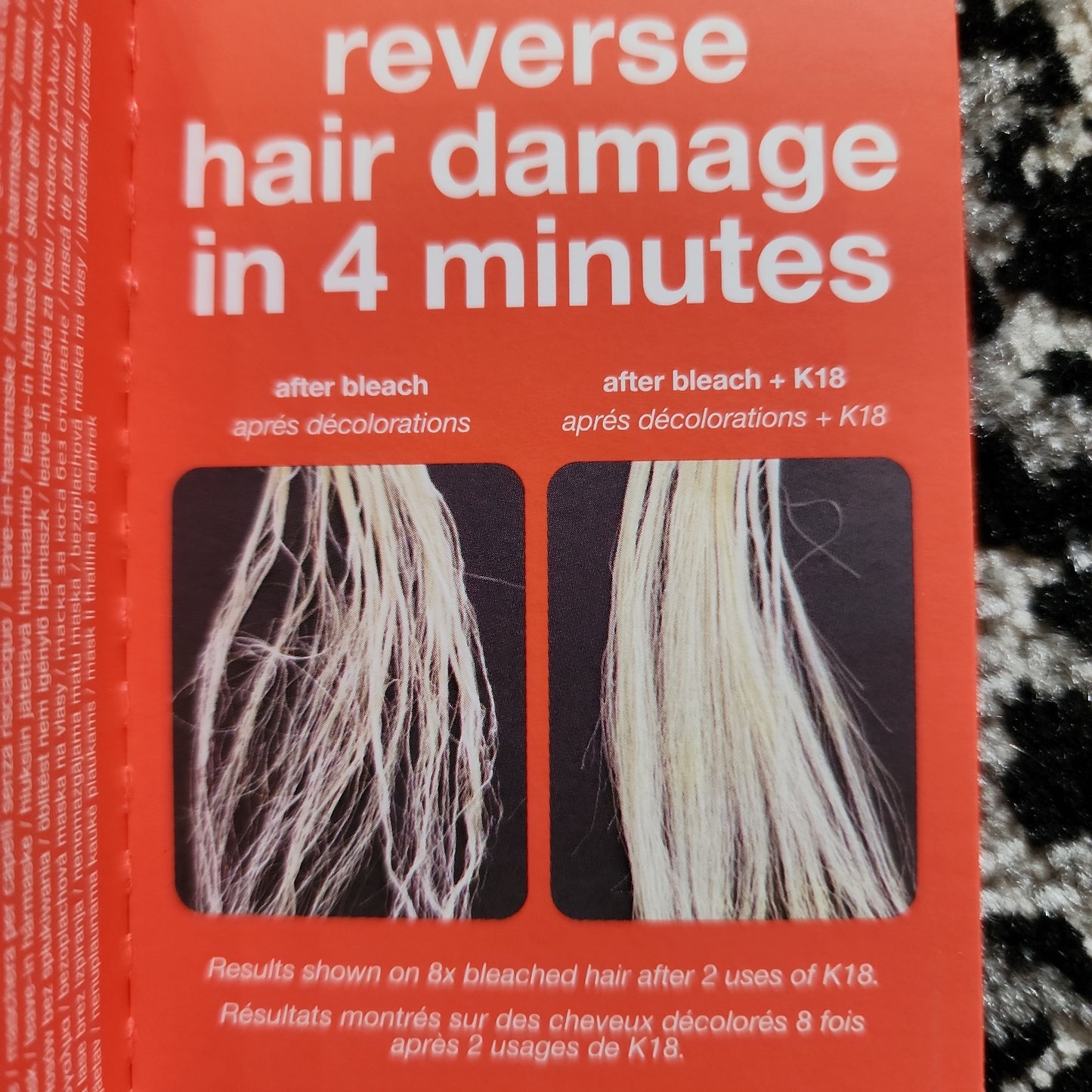 K 18 leave in hair mask