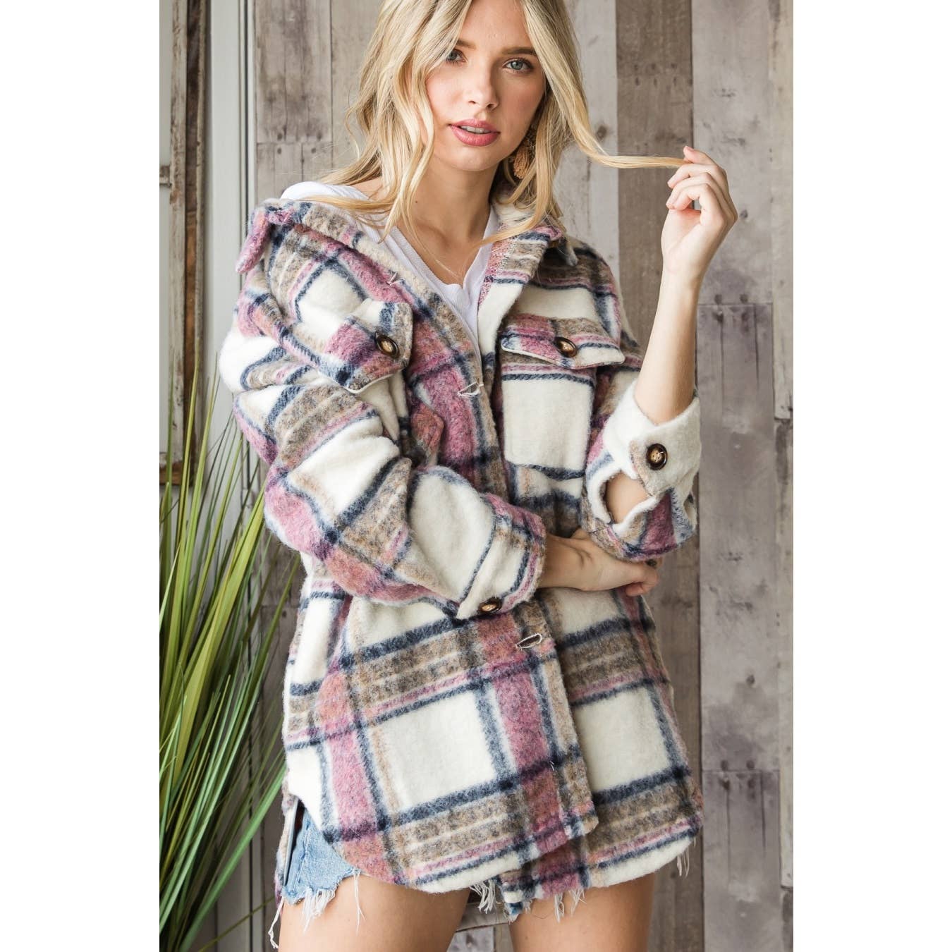 Thick Plaid Checker Shacket