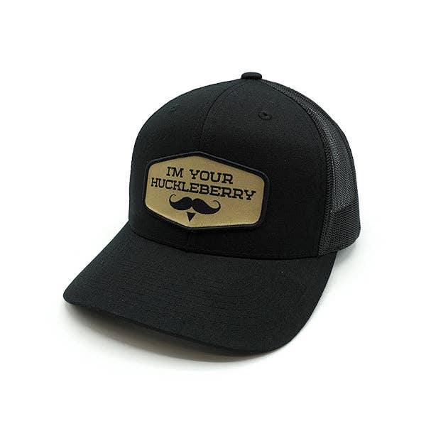 I’m your Huckleberry Woven Patch Hat: Moss And Khaki / Curved Bill Snapback
