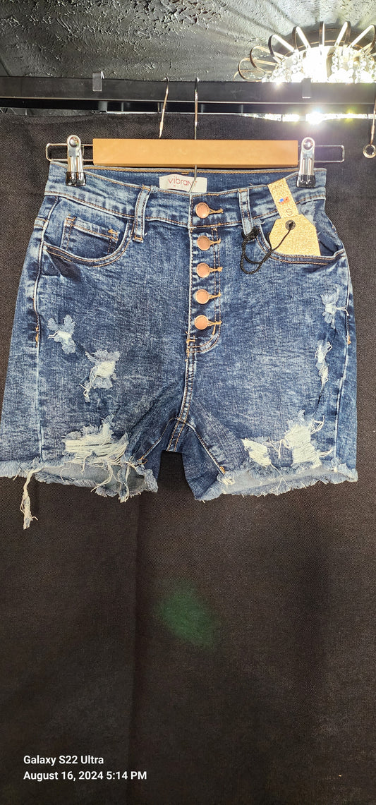 Vibrant Miu denim shorts