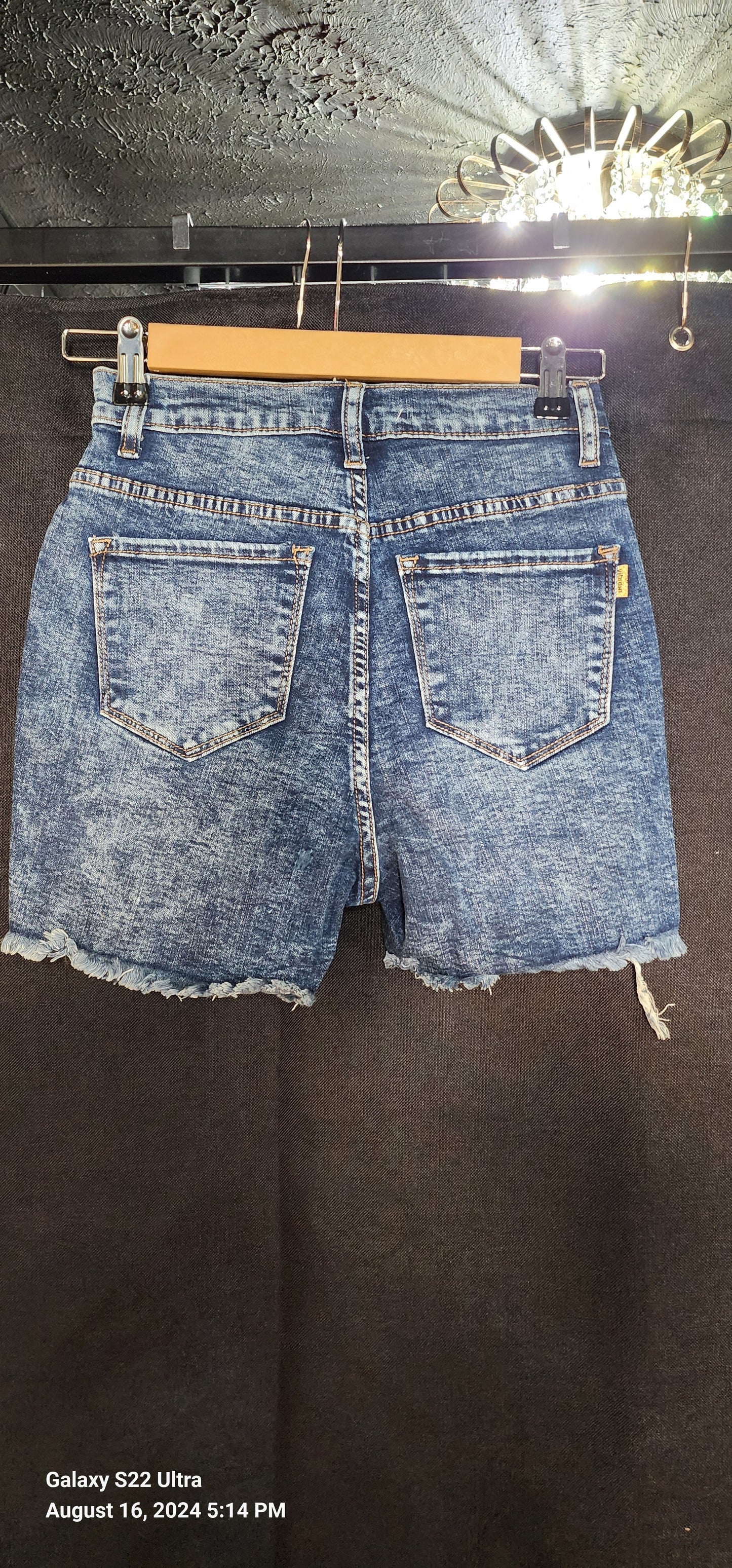 Vibrant Miu denim shorts