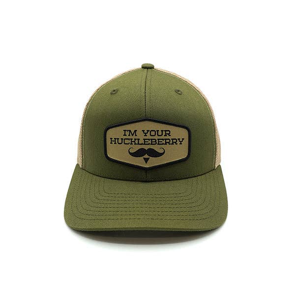 I’m your Huckleberry Woven Patch Hat: Black / Curved Bill Snapback