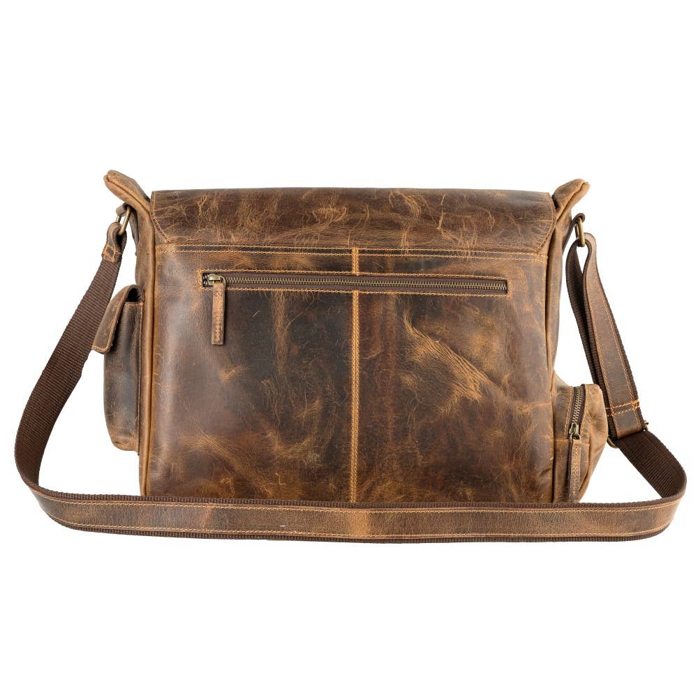 Amalfi - Rustic Genuine Leather Messenger Bag - Unisex