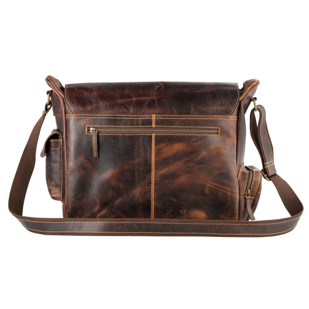 Amalfi - Rustic Genuine Leather Messenger Bag - Unisex