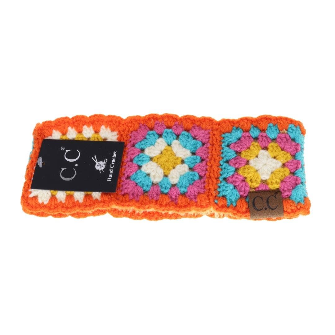 Fuzzy Lined Multi-Color Crochet Fashion Headband for Women