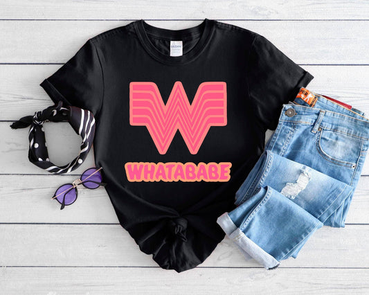 Whatababe: Black Adult Large Tee