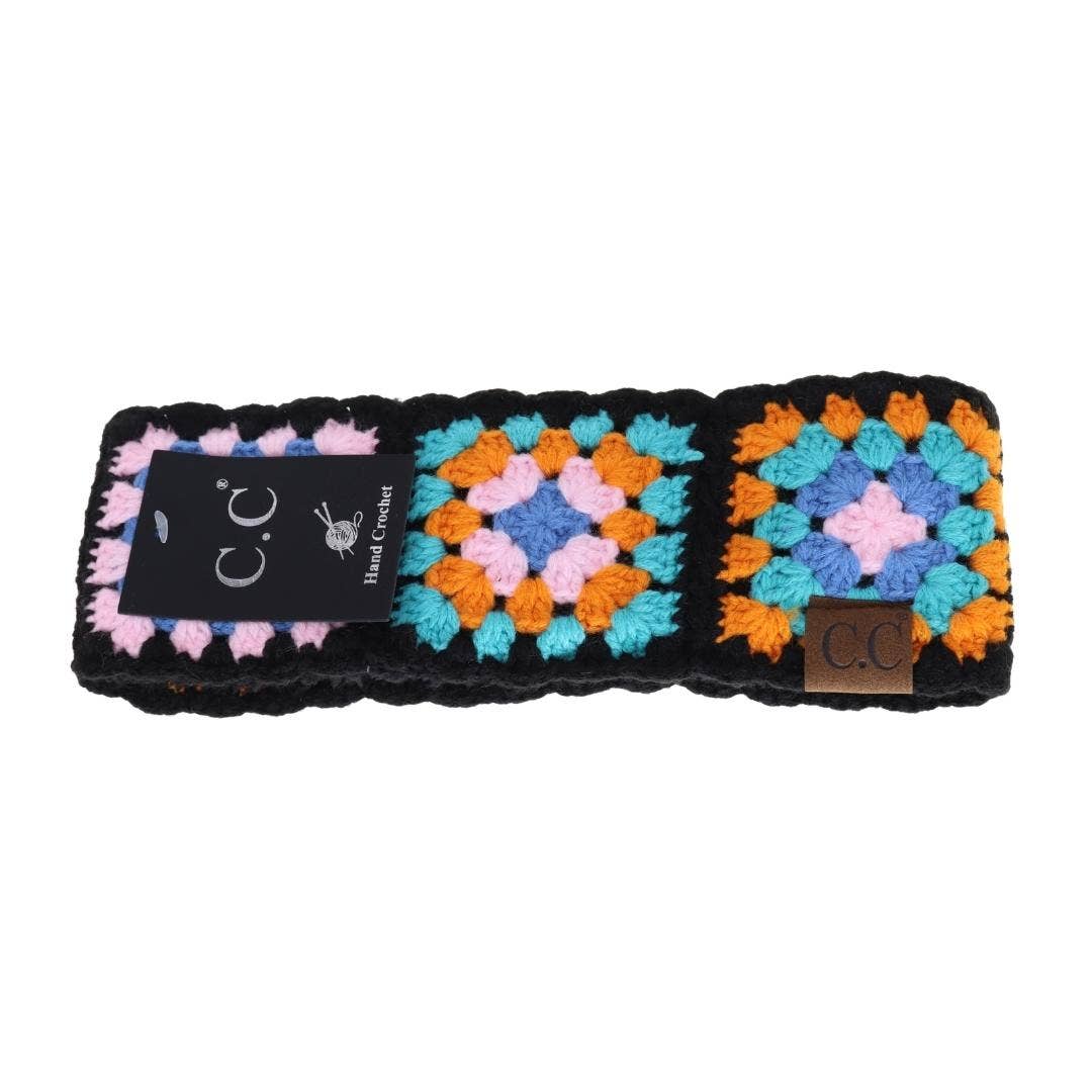 Fuzzy Lined Multi-Color Crochet Fashion Headband for Women
