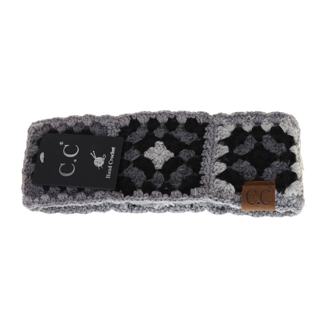 Fuzzy Lined Multi-Color Crochet Fashion Headband for Women