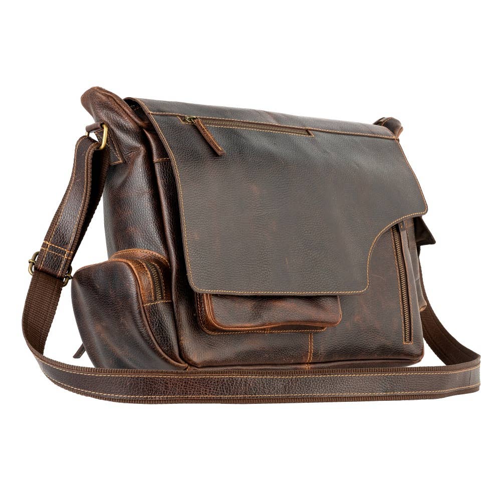 Amalfi - Rustic Genuine Leather Messenger Bag - Unisex