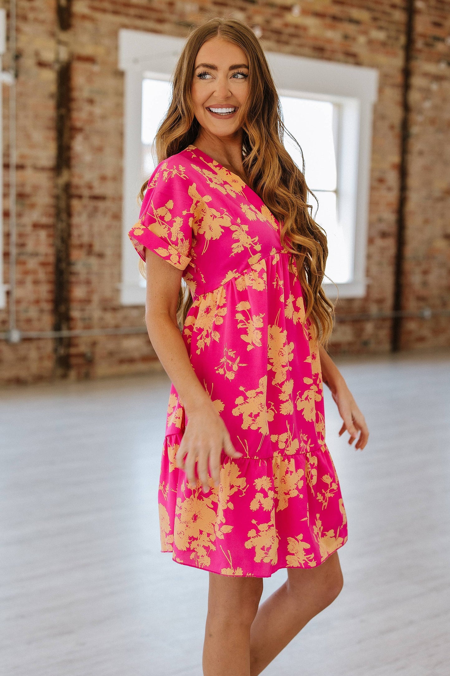 Simpson Ruffled Mini Dress | S-XL: Rose / L