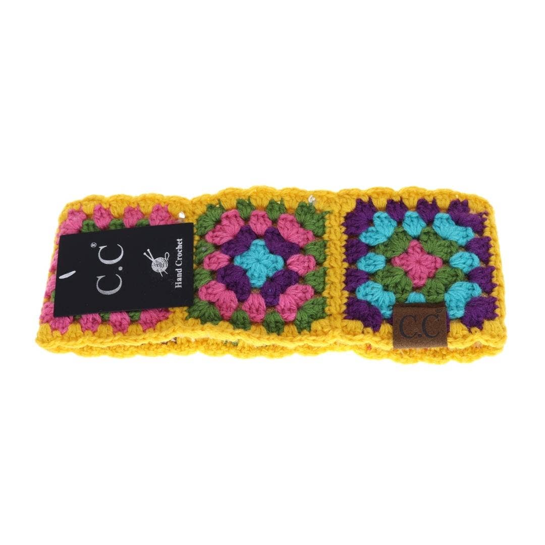 Fuzzy Lined Multi-Color Crochet Fashion Headband for Women