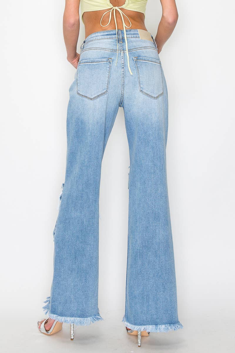 *HYBRID STYLE* HIGH RISE WIDE LEG JEANS