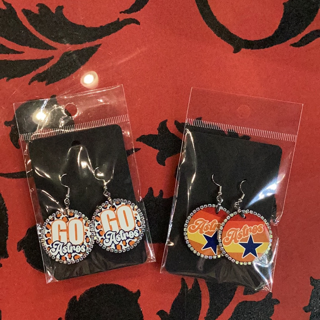 Bling Astros earrings