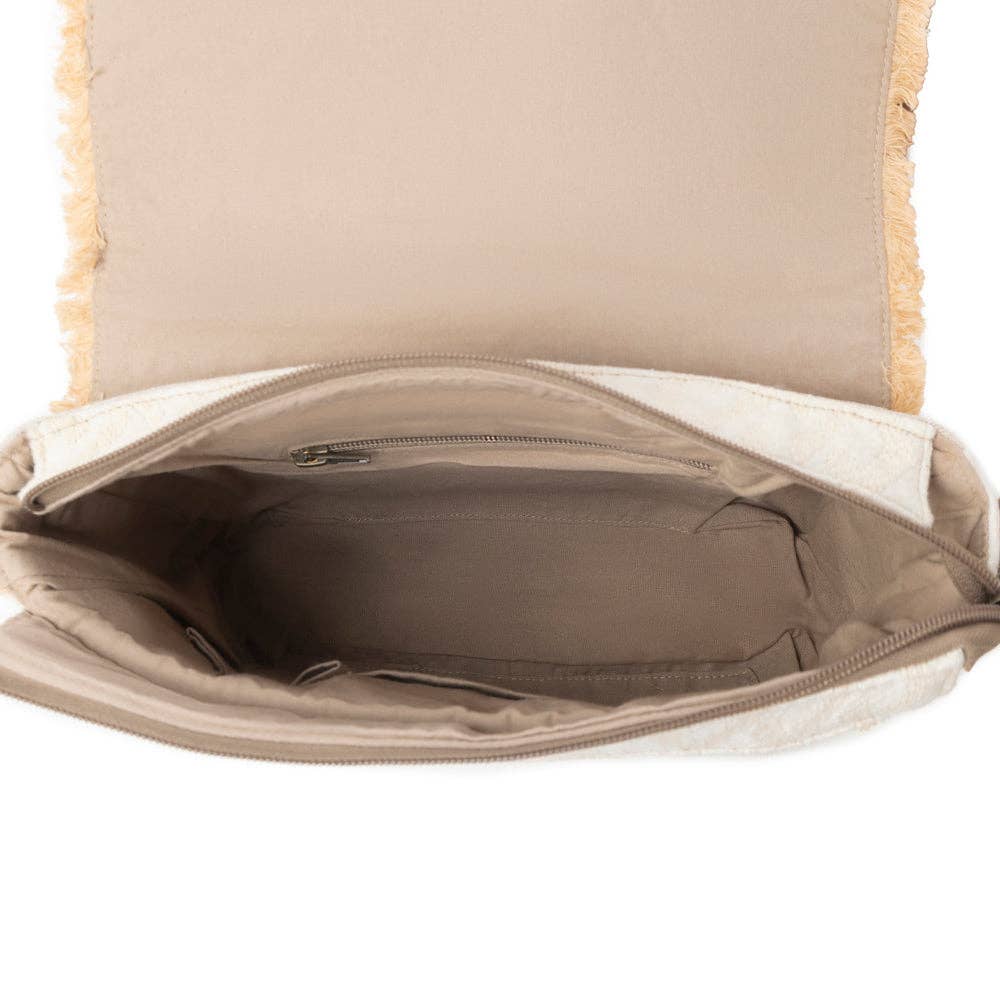 Myra Cinnamon Sands Crossbody Bag in Sunset Ivory