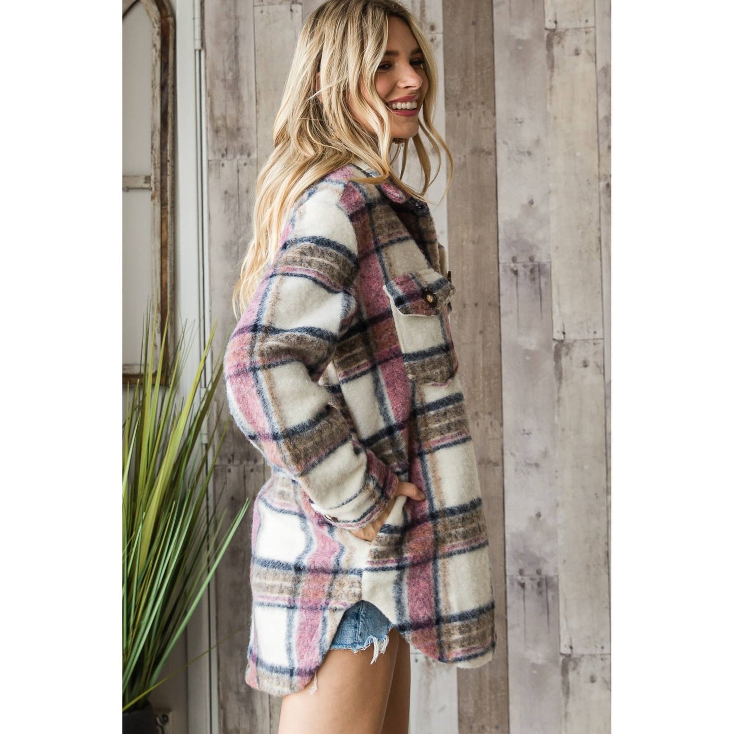 Thick Plaid Checker Shacket