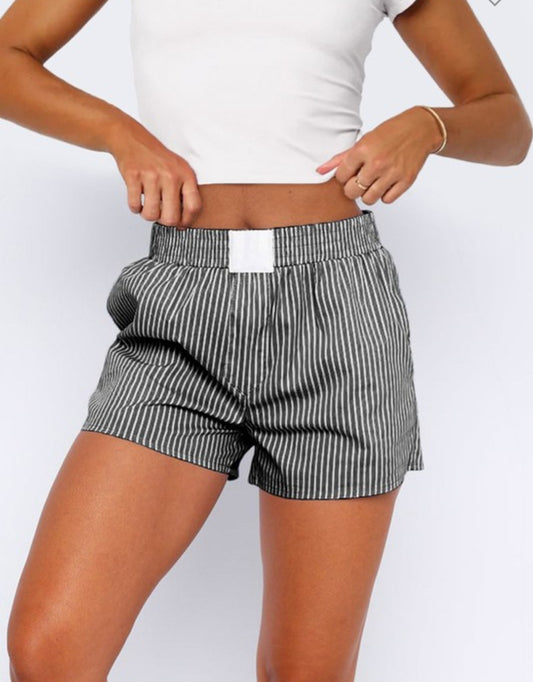 Boxer Style Striped Shorts
