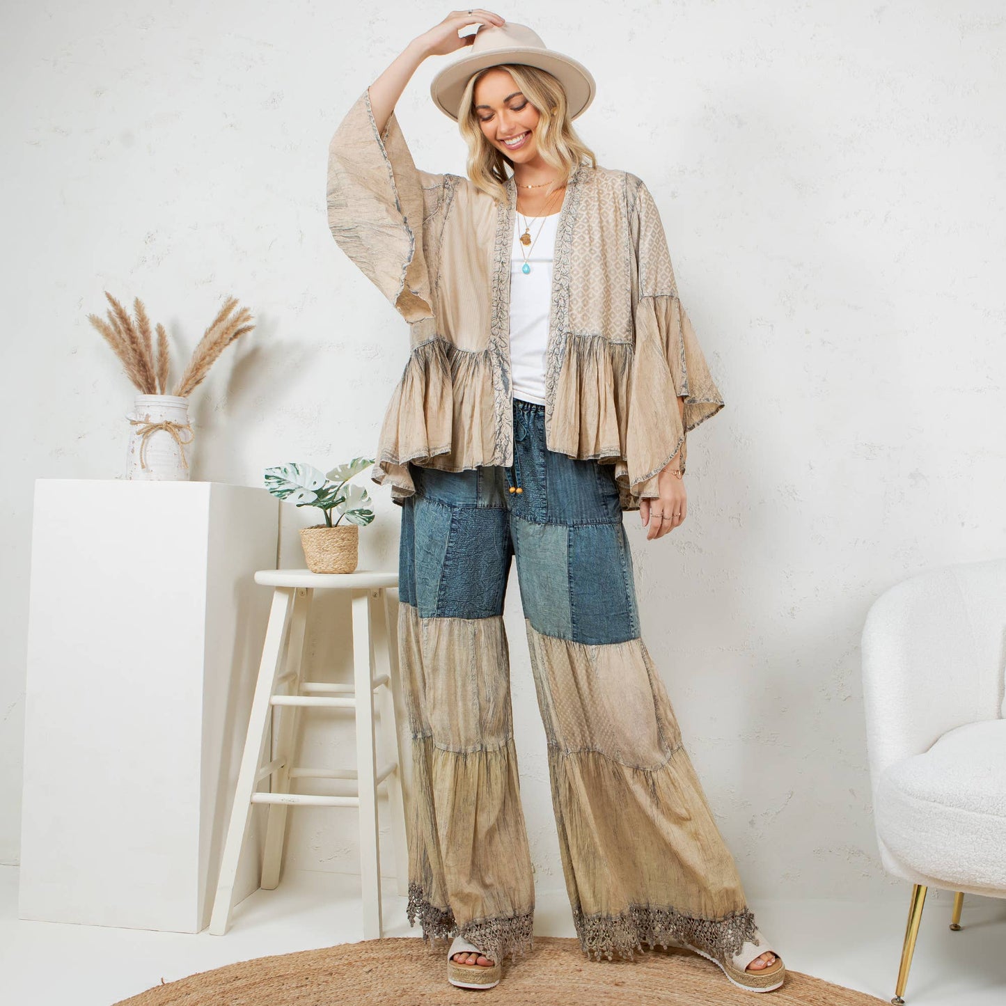 Boho Frill & Flow Kimono & Pant - Sold separately
