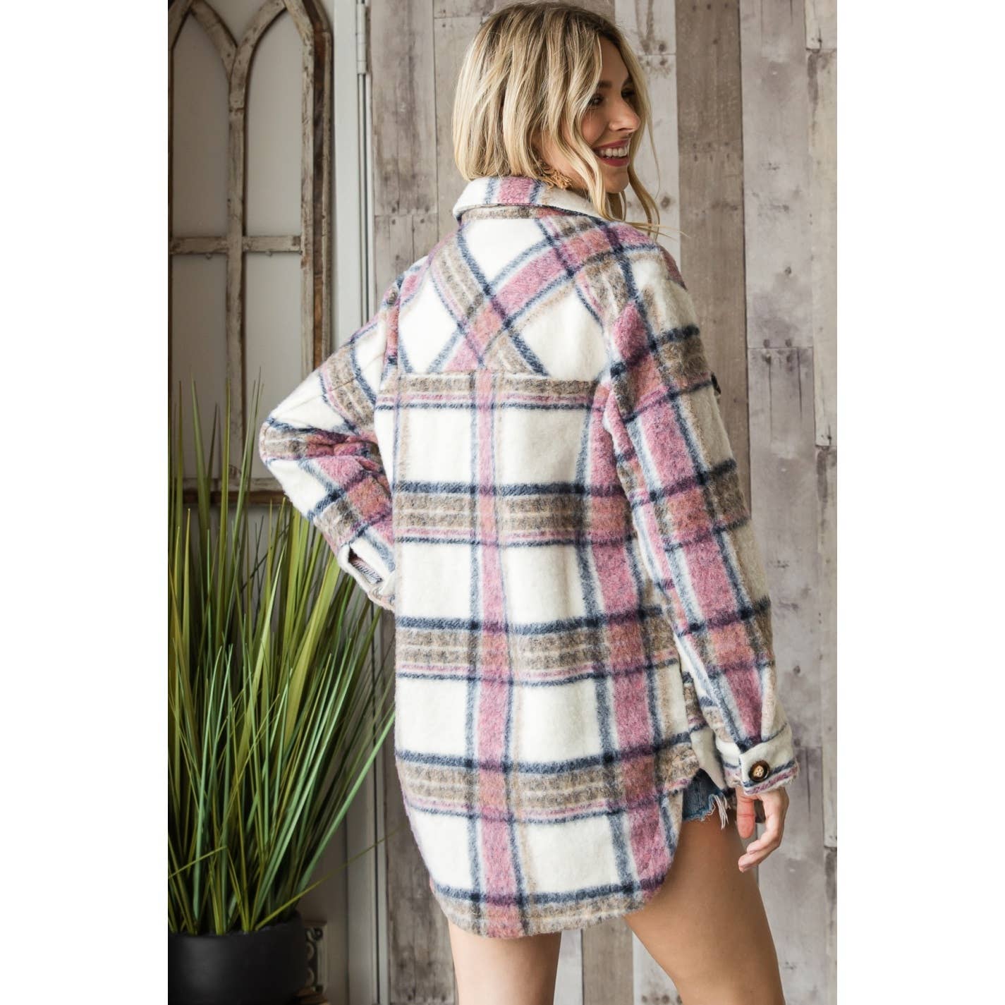 Thick Plaid Checker Shacket