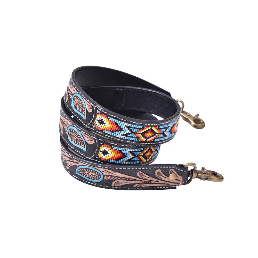 Blazing Sun Hand-Tooled  Strap