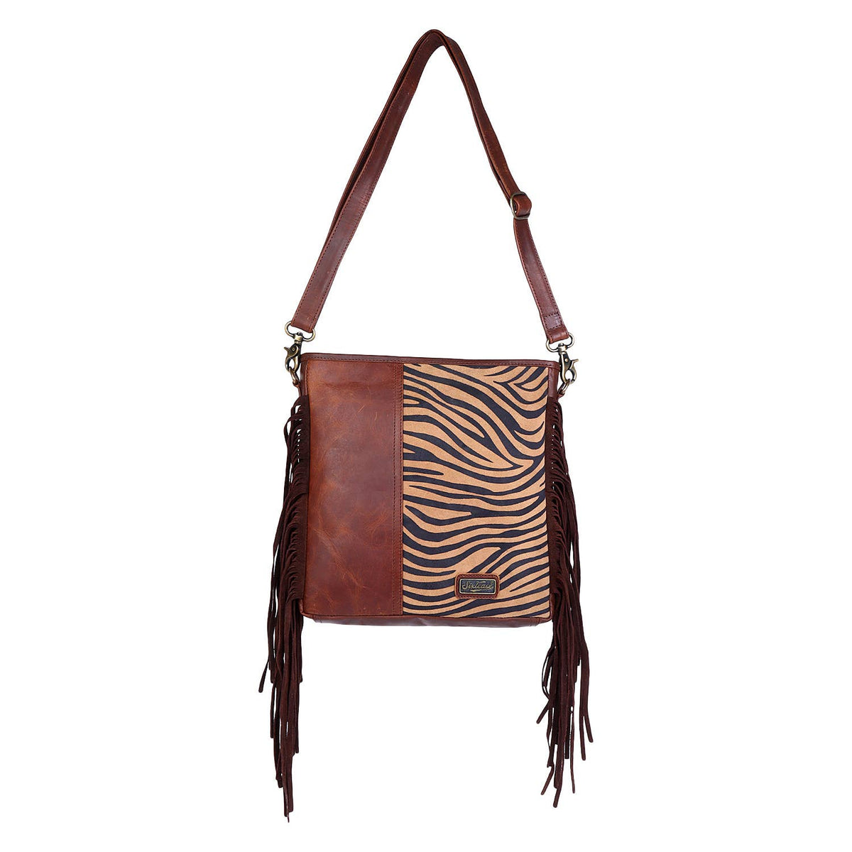 Western Fringe Animal Print Crossbody Bags