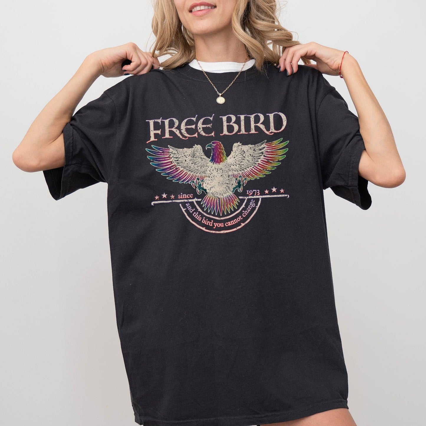 Free Bird Shirt, Comfort Colors Band TShirt, Old School Band T-shirt, Retro Music Shirt, Rock Band Tee: Medium / Pepper