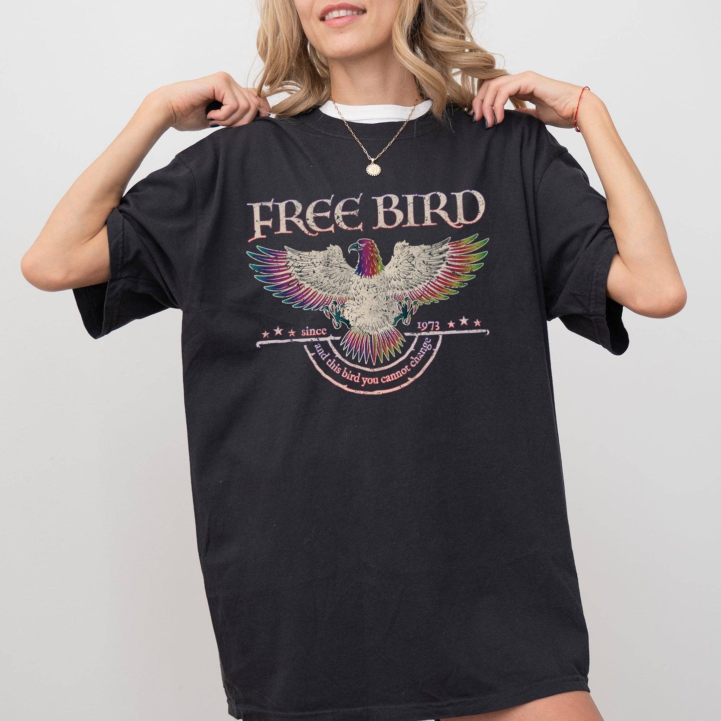 Free Bird Shirt, Comfort Colors Band TShirt, Old School Band T-shirt, Retro Music Shirt, Rock Band Tee: XL / Pepper