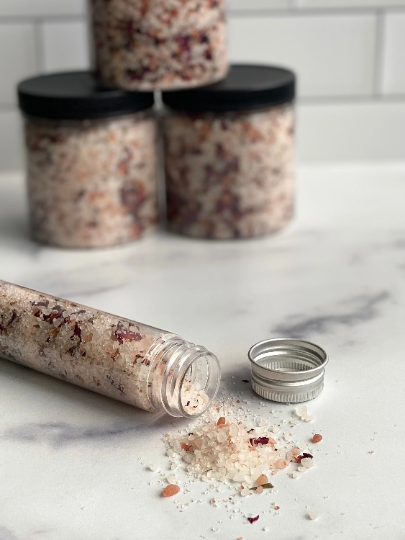 Rose Bath Salts: 4 fl oz test tube