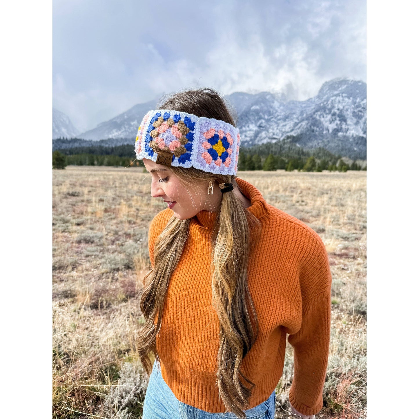Fuzzy Lined Multi-Color Crochet Fashion Headband for Women