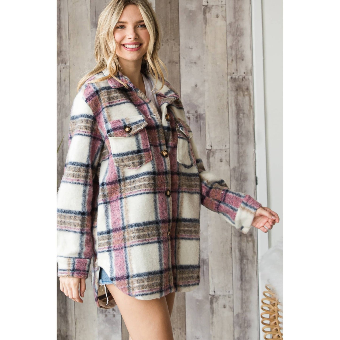 Thick Plaid Checker Shacket