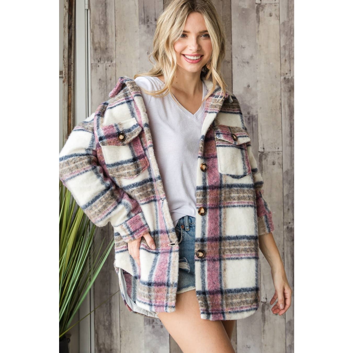 Thick Plaid Checker Shacket