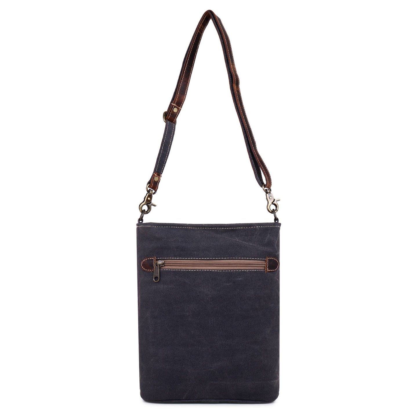Canvas & Leather Women's Cross Body - Black/White