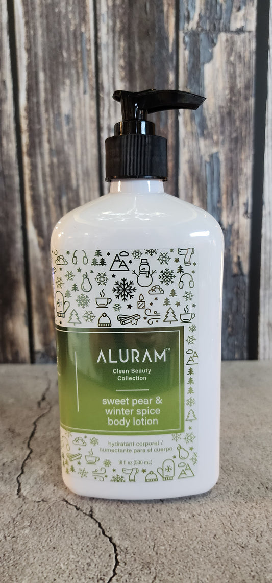 Aluram Sweet Pear and winter spice body lotion